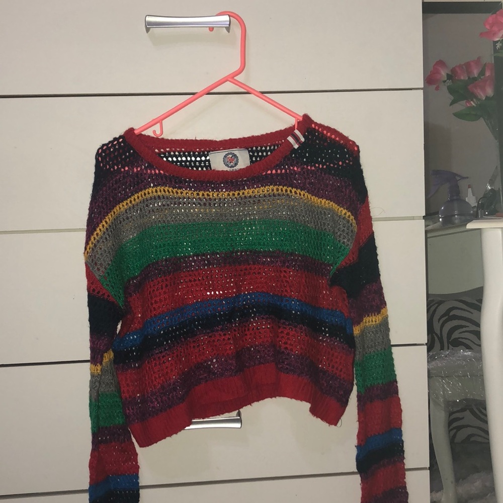 Rainbow cropped sweater 🌈